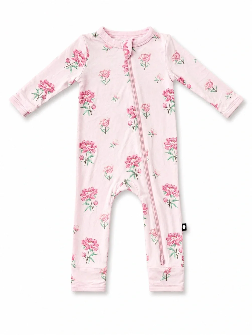 Kyte BABY Sakura Pink Peony Zip Romper 3–6 M